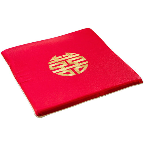 结婚跪垫敬茶杯套装红色一t对垫子婚礼改口坐福垫喜垫喜字红包喜