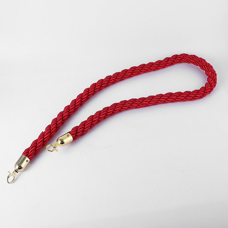 礼宾杆红绒布h挂绳不锈钢酒店一米线护栏麻花绳隔离带迎宾立柱围