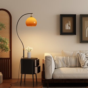 法式中古风落地灯客n厅卧室轻奢高级沙发旁边几床头柜复古台灯一