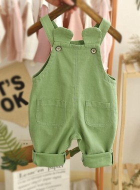 2021秋冬新品宝宝背带裤百w搭复古女童长裤秋儿童中小童连衣裤韩