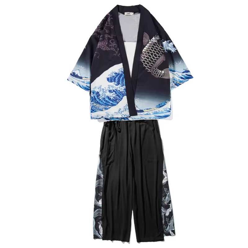 中式唐装改良汉服羽织中国风道袍男古风仙气复P古装和服开衫外套