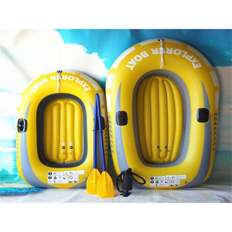 皮艇充气船加厚k单双塑料船气垫船渔船画桨冲浪漂流海滩