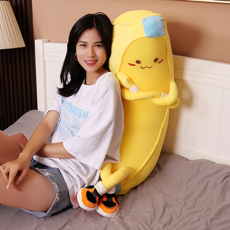 可爱超软香蕉人抱枕公仔毛绒玩具长条枕头玩M偶女生抱睡觉娃娃超