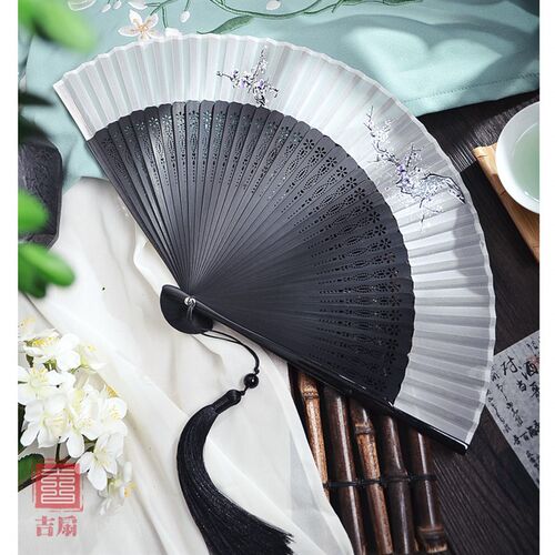 扇子女士折d扇女式中国风古风古典夏季随身折叠旗袍汉服舞蹈小竹