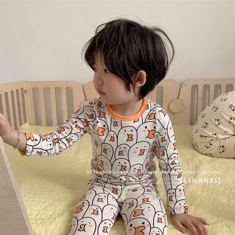 男女童家居服内衣套装儿童婴幼儿A宝宝春秋装保暖无骨秋衣秋裤套