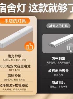 人体感应小夜灯iled充电智能宿舍走廊楼梯灯衣柜厨房婴儿房起夜灯