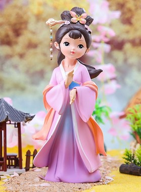 创意少女心国潮古风四大美女摆件西施貂蝉K手办汉服女孩女生日礼