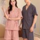 默 浴衣德苎麻情侣男款 洗浴款 汗蒸服女美工厂店家居睡衣按摩服大码