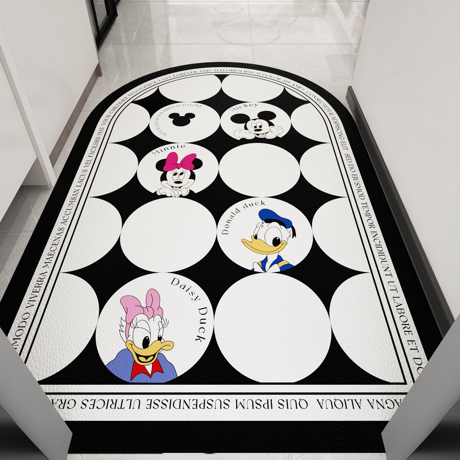 卡通风新款地毯入户门门口地垫PVC可擦免洗防滑脚垫一擦即净地毯