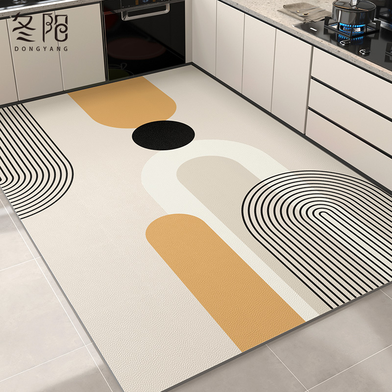 厨房专用地垫防滑防油可擦免洗pvc脚垫新款防水防脏垫子整铺地毯