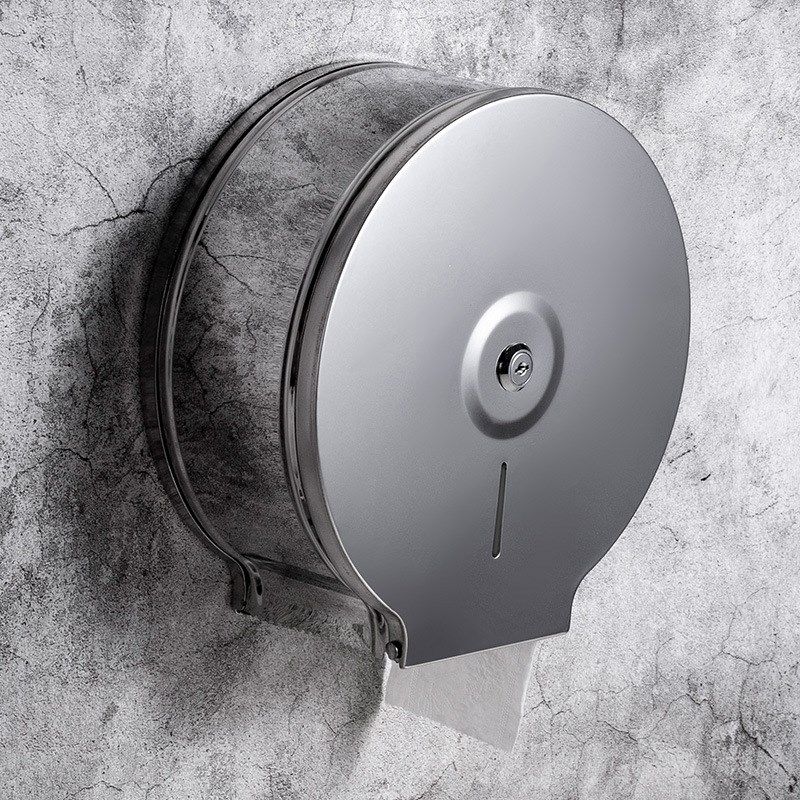 酒店商用不锈钢大卷纸盒壁挂式卫生间厕纸架洗手间防水手抽纸巾盒