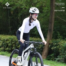 春夏季薄款速干紧身透气长袖x长裤套装男女防晒自行车运动骑行服