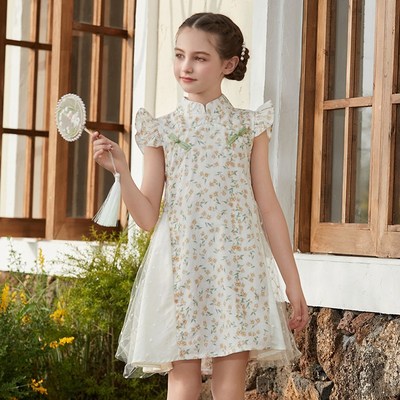 女童连衣裙儿童新中式旗袍裙子夏装2025新款国风夏季公主汉服
