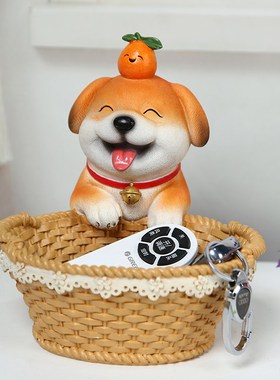 进门口玄关放钥匙收纳摆件入户鞋柜置物搬家乔迁新居客厅狗装饰品