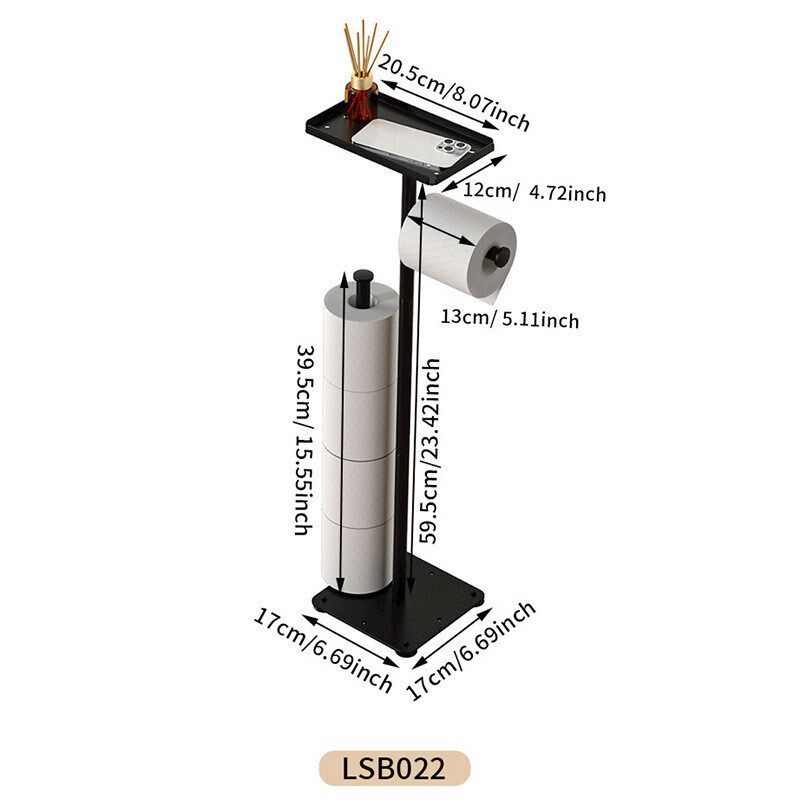 跨境亚马逊卷纸架立式家用铁艺卫生间置物架厕纸收纳架落地纸巾架