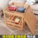 烤火桌子家用取暖简约冬季 多功能收纳正方形竹实木烤火架子折叠桌