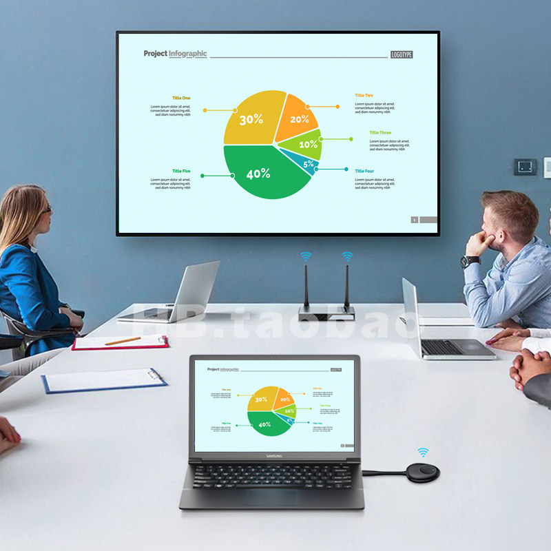 笔记本无线投影台式电脑点歌机手机电视显示器4K高清投屏器点对点