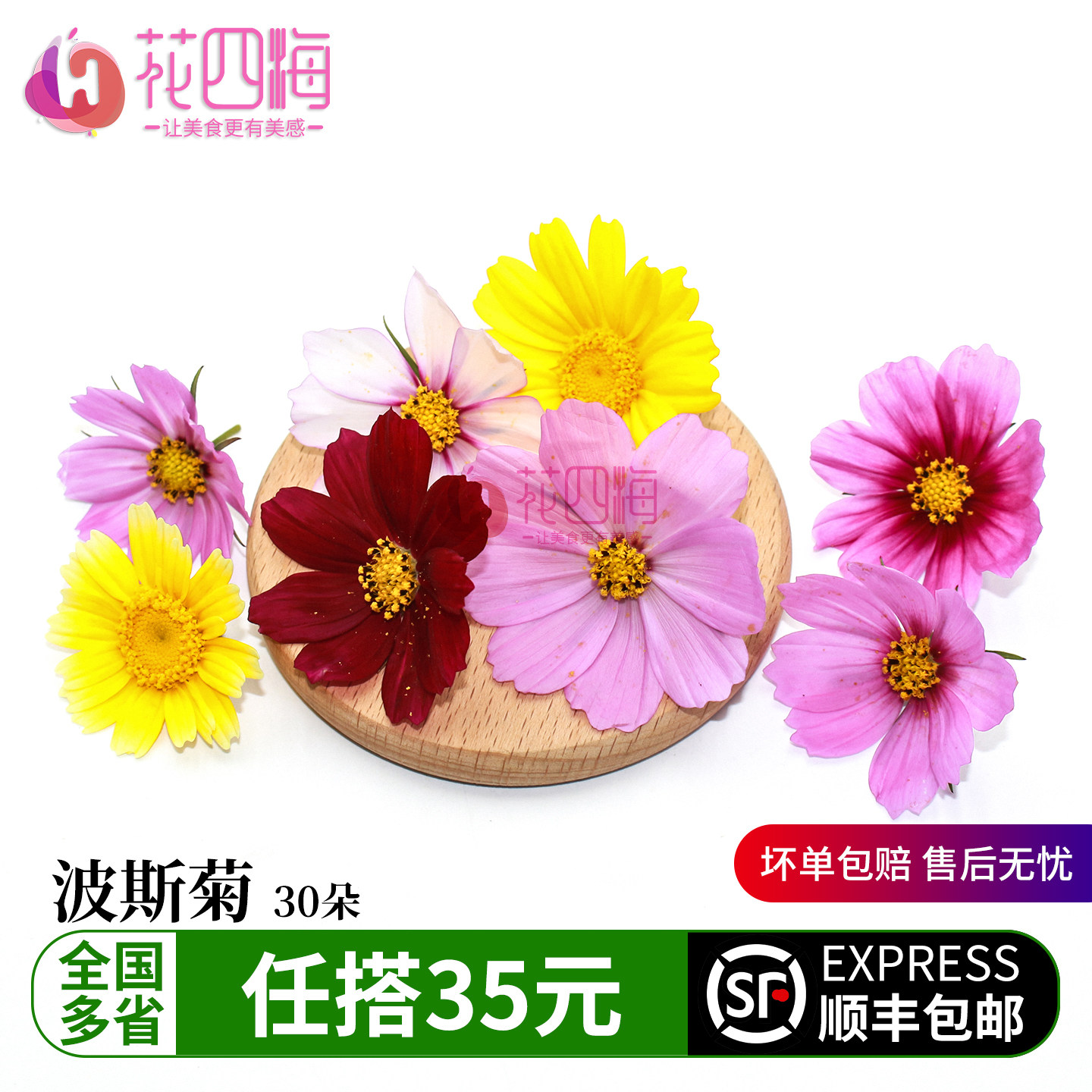 新鲜波斯菊 非格桑花 中餐日料烘焙蛋糕盘饰西餐摆盘装饰花草点缀