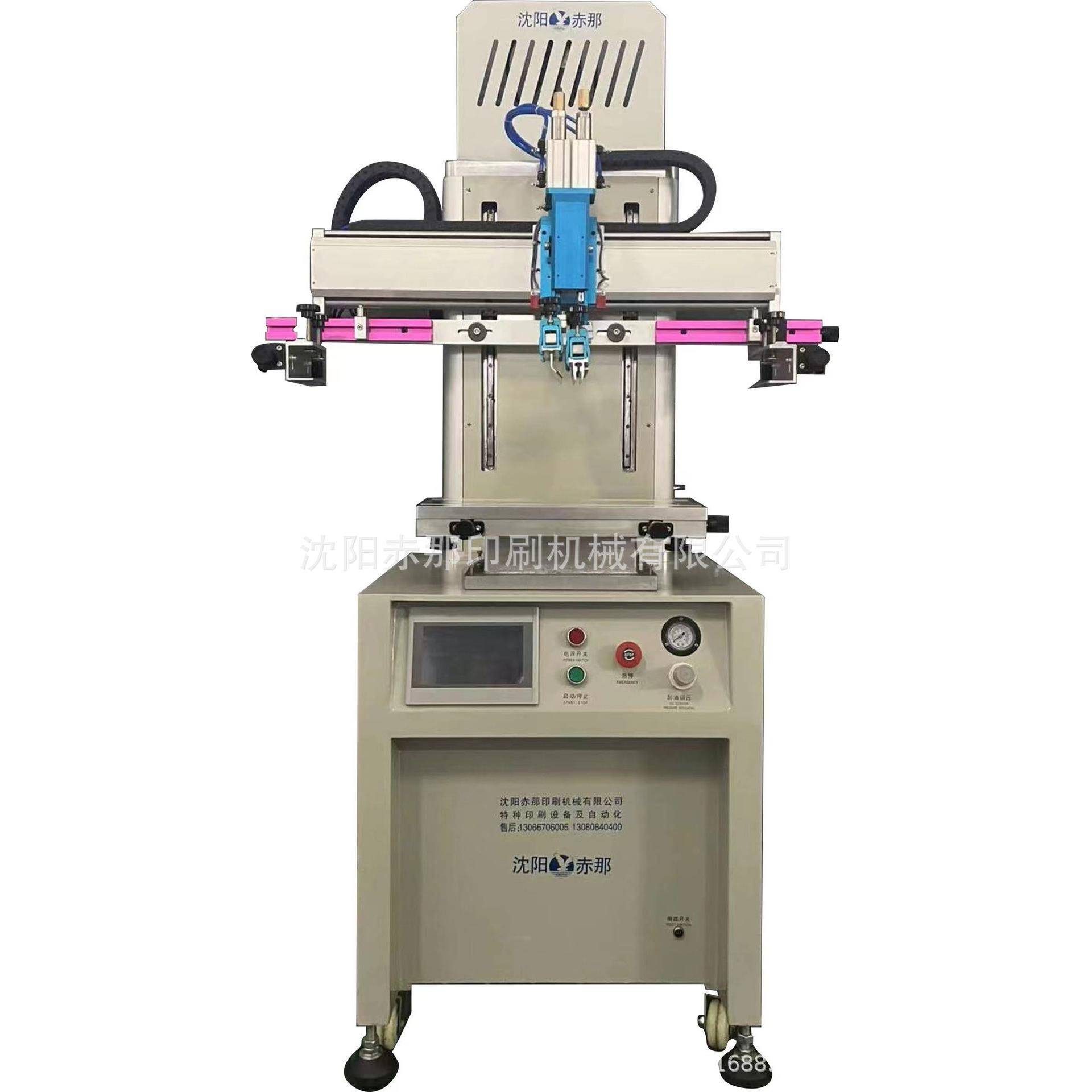 平面转盘单色半自动伺服丝印机 布料厚膜无纺布丝网印刷机