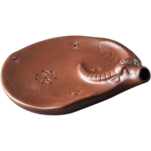 功夫茶盘紫砂茶海壶承朱泥茶壶福牛茶具套装祥龙干泡台储水式迷你