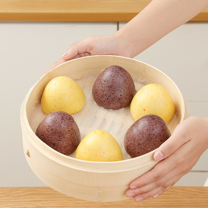 一次性蒸笼布不粘家用屉布蒸锅布蒸包子馒头垫布圆形蒸笼纸不沾纸