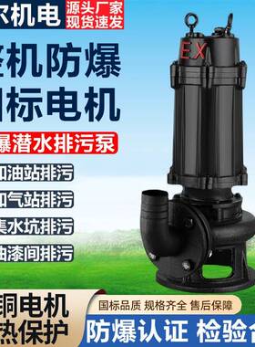 HWQB正宗防爆潜水泵EXDIIBT4/CT4隔爆型集水坑油漆间排污水泵