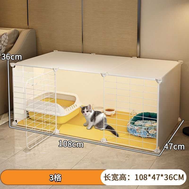 猫笼子家用室内超大自由空间带厕所一体幼猫专用猫咪两层猫屋别墅