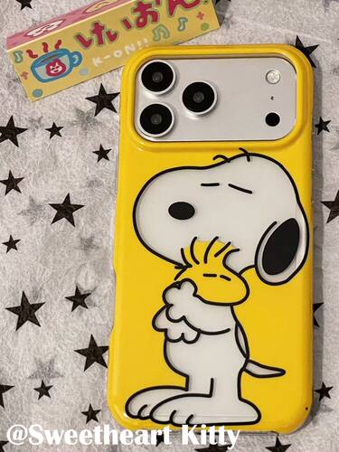 U2 ins黄色可爱史努比小鸟适用iphone17promax苹果16手机壳15卡通