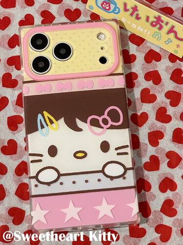 U2 ins正方形古早粉色kitty适用iphone17promax新款小众苹果16简约个性手机壳15少女防摔保护套