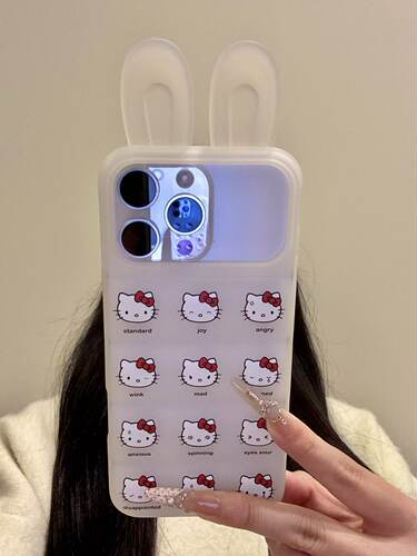 可爱U2猫咪表情立体猫耳适用于iphone17promax苹果16手机壳新款15pm · 苹果15