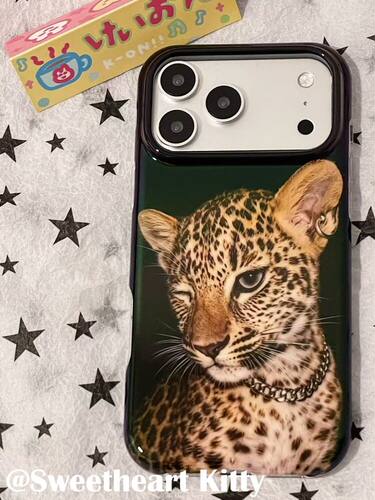 U2 ins古早耳钉项链小花豹适用iphone18promax苹果17手机壳16少女
