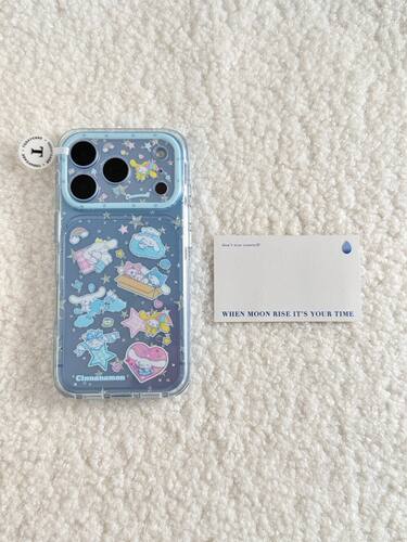 U2 可爱星星闪片玉桂狗适用苹果18pro全包iPhone17/16透明15手机硬壳