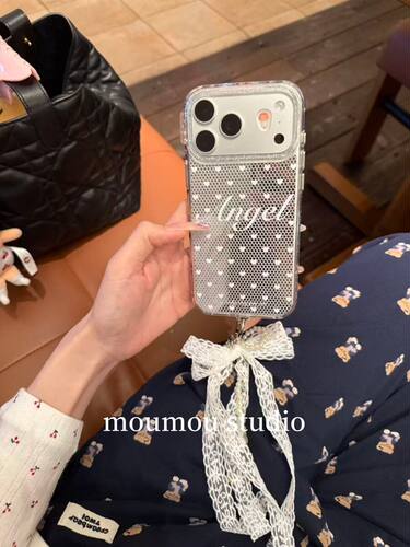 U2 氛围感镜面白色爱心适用于iPhone17promax手机壳苹果16pro女款15 防摔保护套
