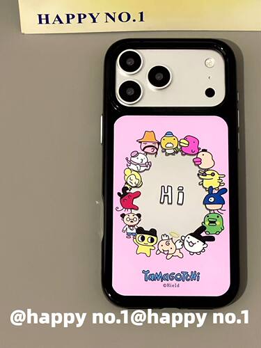 U2 卡通侧边图拓麻歌子镜面适用苹果iPhone17新款小众手机壳双层16少女防水15个性防摔保护套