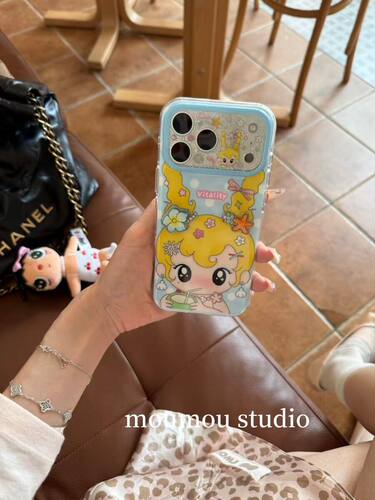 U2 可爱双马尾黄发女孩适用于苹果iPhone17promax新款小众手机壳16pro女15防摔保护套