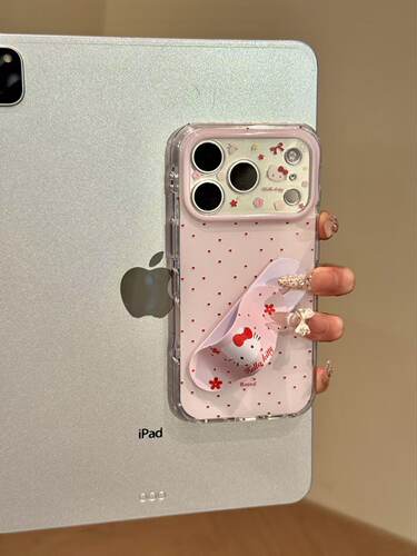 U2 少女系粉底小爱心碎花猫咪适用iphone17promax苹果新款16手机壳防摔保护套