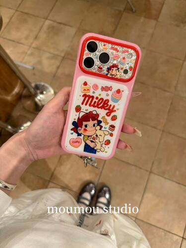 U2 可爱甜品草莓女孩小狗适用于iPhone17promax新款小众手机壳苹果16pro女15防摔保护套