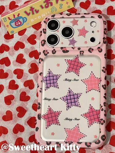 U2 ins粉色豹纹y2k格纹星星适用iphone18promax苹果17手机壳16少女
