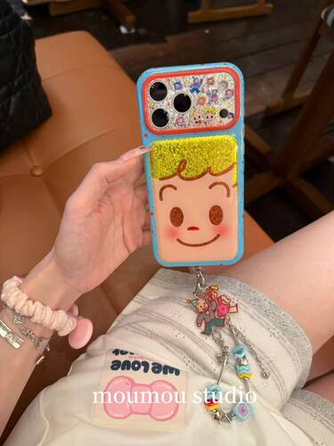 U2 古早镭射原田治男孩适用于iPhone17promax手机壳苹果16pro女款15防摔保护套
