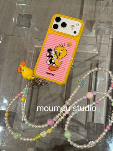 U2 ins条纹撞色崔弟小鸟适用于苹果iPhone17promax手机壳16pro女15