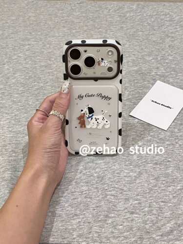 U2 可爱斑点小狗小熊适用于苹果18pro双层iphone17磨砂16全包手机壳