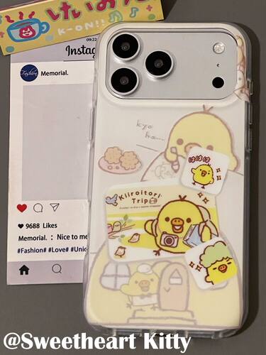 U2 ins古早鼻孔鸡明信片插画适用iphone17promax新款小众苹果16手机壳15可爱防摔保护套