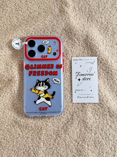 U2 可爱尖叫鸡奶牛猫适用苹果18pro双层iPhone17透明16磨砂15手机壳