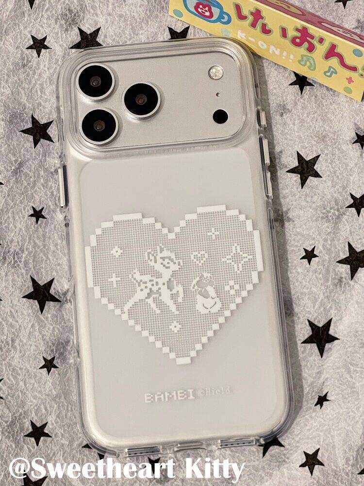 U2 ins古早白色爱心小鹿斑比适用iphone17promax新款小众苹果16手机壳小清新简约派15少女防摔保护套
