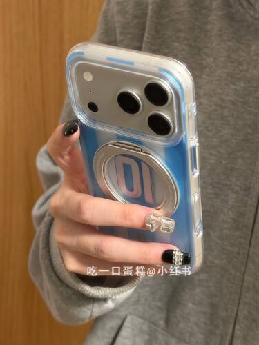 U2 透蓝白竖条纹10号球衣360旋转支架适用苹果17promax手机壳iphone1615