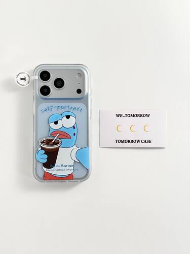 U2 透蓝色咖啡酷酷鱼适用苹果17promax新款小众磨砂iphone16个性透明15可爱手机壳防摔保护套