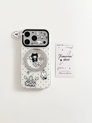 U2 360支点支架古早天使萌物适用苹果17pro双层iphone16磨砂15手机壳防摔保护套