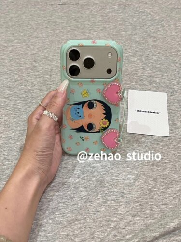 U2 薄荷绿满屏碎花小玉适用于苹果17promax新款小众手机壳iphone16pro小清新简约15防摔保护套