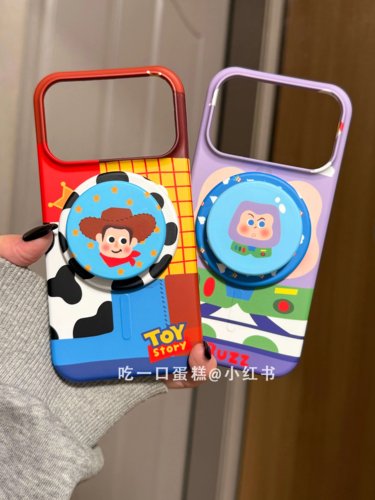 U2 Q版航空人牛仔支架苹果17promax新款小众手机壳iphone16个性清新15磁吸网红ins防摔保护套