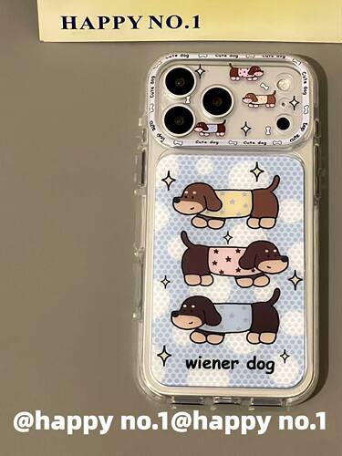 U2 古早蓝白波点星星腊肠狗适用苹果iPhone17手机壳个性双层16少女防水15防摔保护套